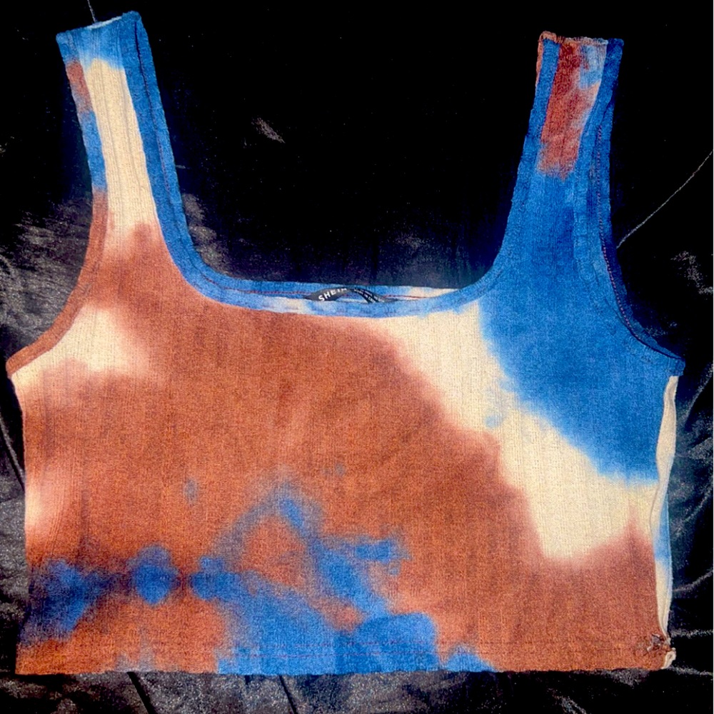 Cropped Tie Dye Tank Top